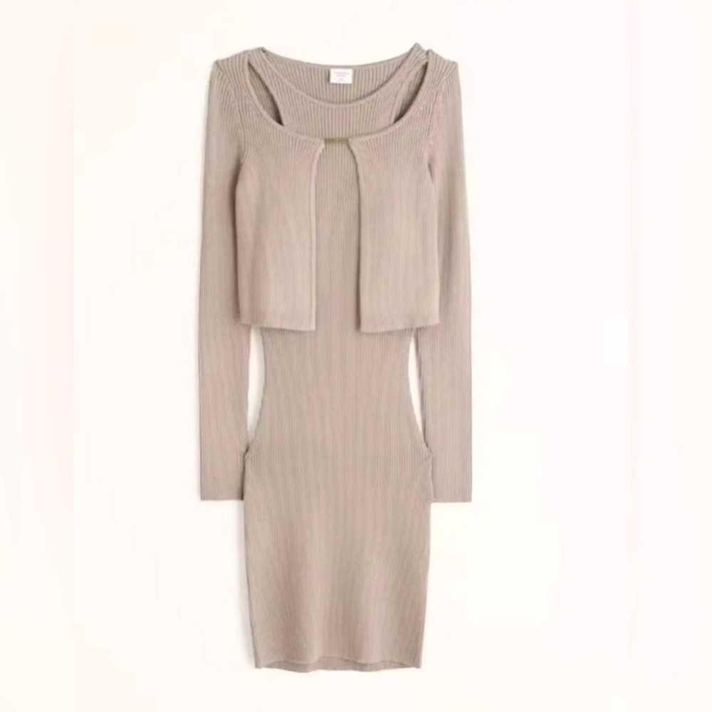Abercrombie & Fitch | Mini Sweater Dress and Scuba Cardigan Set size S